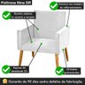 kit 2 Poltronas Nina Decorativas Escritório Corino Branco - 6