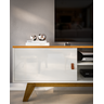 Rack Viena Móveis Rgl 1.8 P/ Tv até 75 Pol Sala de Estar-oferta:off White/freijó - 3