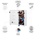 Ver imagem 3 de Cômoda Infantil para Quarto 80cm 4 Gavetas Herói Aranha Z53 - Mpozenato
