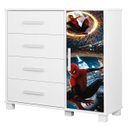 Ver imagem 1 de Cômoda Infantil para Quarto 80cm 4 Gavetas Herói Aranha Z53 - Mpozenato