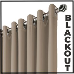 cortina para apartamento blackout Napoli 5,50 x 2,30 bege - 4