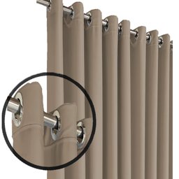 cortina para apartamento blackout Napoli 5,50 x 2,30 bege - 5