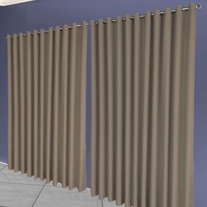 cortina para apartamento blackout Napoli 5,50 x 2,30 bege