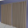 cortina para apartamento blackout Napoli 5,50 x 2,30 bege - 1