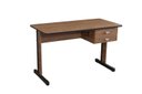 Ver imagem 5 de Escrivaninha 2 Gavetas com Chave 120x60cm Marrom e Preto