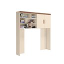 Ver imagem 5 de Quarto Juvenil Chiara 5 Peças - 2 Roupeiro 2 Portas, Módulo Aéreo e Cama com Auxiliar - Off White