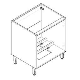 Armário Balcão para Forno de Cozinha Rimo Vitoria Branco/branco Polar Móveis Rimo Vitória - 2