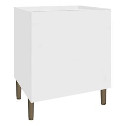 Armário Balcão para Forno de Cozinha Rimo Vitoria Branco/branco Polar Móveis Rimo Vitória - 1