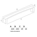 Ver imagem 2 de Puxador Il 2824 - Escovado - 224mm