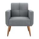 Ver imagem 2 de Poltrona Benício Reclinável para Sala Boucle Cinza Matrix 89cm