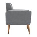 Ver imagem 4 de Poltrona Benício Reclinável para Sala Boucle Cinza Matrix 89cm