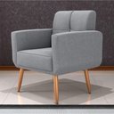 Ver imagem 1 de Poltrona Benício Reclinável para Sala Boucle Cinza Matrix 89cm