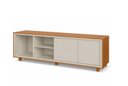 Ver imagem 2 de Rack para Tv 75'' Delux 2 Portas Gaveta Interna Pés em Madeira Maciça:naturalle Off White