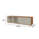 Ver imagem 5 de Rack para Tv 75'' Delux 2 Portas Gaveta Interna Pés em Madeira Maciça:naturalle Off White