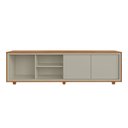 Ver imagem 4 de Rack para Tv 75'' Delux 2 Portas Gaveta Interna Pés em Madeira Maciça:naturalle Off White