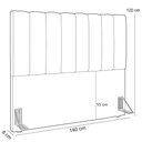 Ver imagem 7 de Kit Cabeceira Cama Box Casal 140cm Calçadeira Recamier Baú Dália W01 Linho Bege Escuro - Lyam