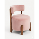 Ver imagem 4 de Poltrona Organica Decorativa Redonda com Almofada Pés Thor Madeira Maciça Premium Veludo Roose