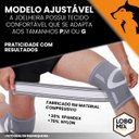 Ver imagem 5 de Joelheira Articulada Ortopédica Compressão Ajuste Reforçado Mbfit Cinza