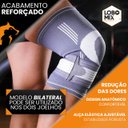 Ver imagem 3 de Joelheira Articulada Ortopédica Compressão Ajuste Reforçado Mbfit Cinza
