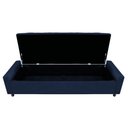 Ver imagem 5 de Kit Cabeceira e Calçadeira Baú Casal Everest P02 140cm Suede - Doce Sonho Móveis Azul Marinho