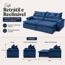 Ver imagem 3 de Sofá Sparta Retrátil e Reclinável 220m - Azul