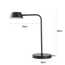Ver imagem 3 de Luminária de Mesa Led Zavi 3000k 7w Bivolt 44x18x29cm Alumínio e Pvc Preto - Nordecor 2550