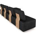 Ver imagem 7 de Sofá 4 Lugares com Chaise 296cm Rovier Sintético Preto Z32 - Mpozenato