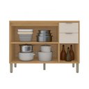 Ver imagem 3 de Balcão de Cozinha 120 cm Colors 3 Portas 2 Gavetas Freijó/Nazca - Kits Paraná