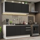 Ver imagem 1 de Cozinha Completa 180005 Com Armário E Balcão Branco/Preto