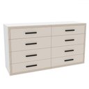 Ver imagem 2 de Cômoda Valência 8 Gavetas Branco/creme - Politorno