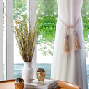 Ver imagem 2 de Cordão Prendedor de Cortina com Franja e Strass Perolas Luxo Perola