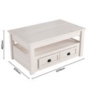 Ver imagem 3 de Mesa de Centro 1 Gaveta em Madeira Maciça Nordik