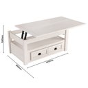 Ver imagem 5 de Mesa de Centro 1 Gaveta em Madeira Maciça Nordik