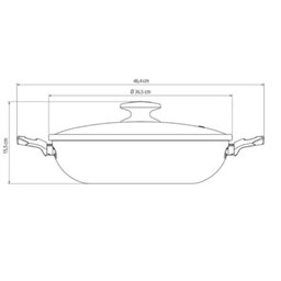 Wok Paris Aluminio Antiaderente 6l Vermelho com Espumadeira Tramontina - 3
