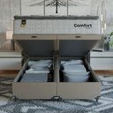 Ver imagem 6 de Cama Box Baú Casal Bipartido Colchão Comfort Class Pillowtop Branco/suede Bege