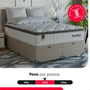 Ver imagem 5 de Cama Box Baú Casal Bipartido Colchão Comfort Class Pillowtop Branco/suede Bege