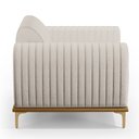 Ver imagem 6 de Kit Sofá 3 Lugares 180cm com 2 Poltronas Molino Pés D'ouro D02 Linho Cru C-443 - Lyam Decor