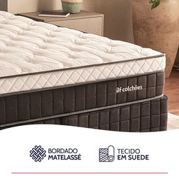 Cama Box Casal Molas Ensacadas Firme de Pillow Espuma D45 138x188x64 Bf Colchões - 9