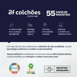 Cama Box Casal Molas Ensacadas Firme de Pillow Espuma D45 138x188x64 Bf Colchões - 3