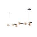 Ver imagem 1 de Pendente Preto e Dourado Globos Âmbar 120m 6g9 14597-pl