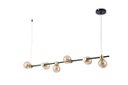 Ver imagem 1 de Pendente Preto e Dourado Globos Âmbar 120m 6g9 14597-pl