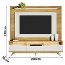 Ver imagem 2 de Home Theater Diplomata com LED Cinamomo Off White – Valdemóveis