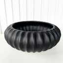 Ver imagem 4 de Vaso centro de mesa bacia ikebana preto fosco médio luxo