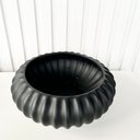Ver imagem 3 de Vaso centro de mesa bacia ikebana preto fosco médio luxo