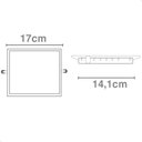 Ver imagem 5 de Plafon Painel LED Quadrado Recuado Embutir 17x17cm 15W 7000k Lorben