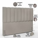 Ver imagem 3 de Kit Cabeceira Cama Box Queen 160cm com Calçadeira Baú Dália W01 Linho Bege - Lyam Decor