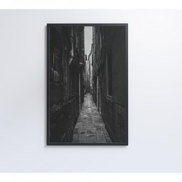 Quadro Viela Preto E Branco 80x120 Cm Vidro Impresso - 2