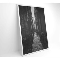 Quadro Viela Preto E Branco 80x120 Cm Vidro Impresso - 8