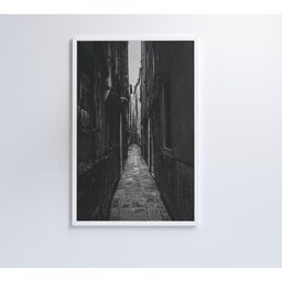 Quadro Viela Preto E Branco 80x120 Cm Vidro Impresso - 6