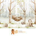 Ver imagem 3 de Papel de Parede Animais Fofos da Floresta